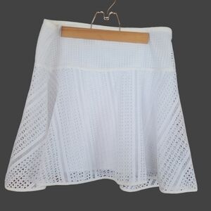 Armani Exchange White A Line Skirt 8